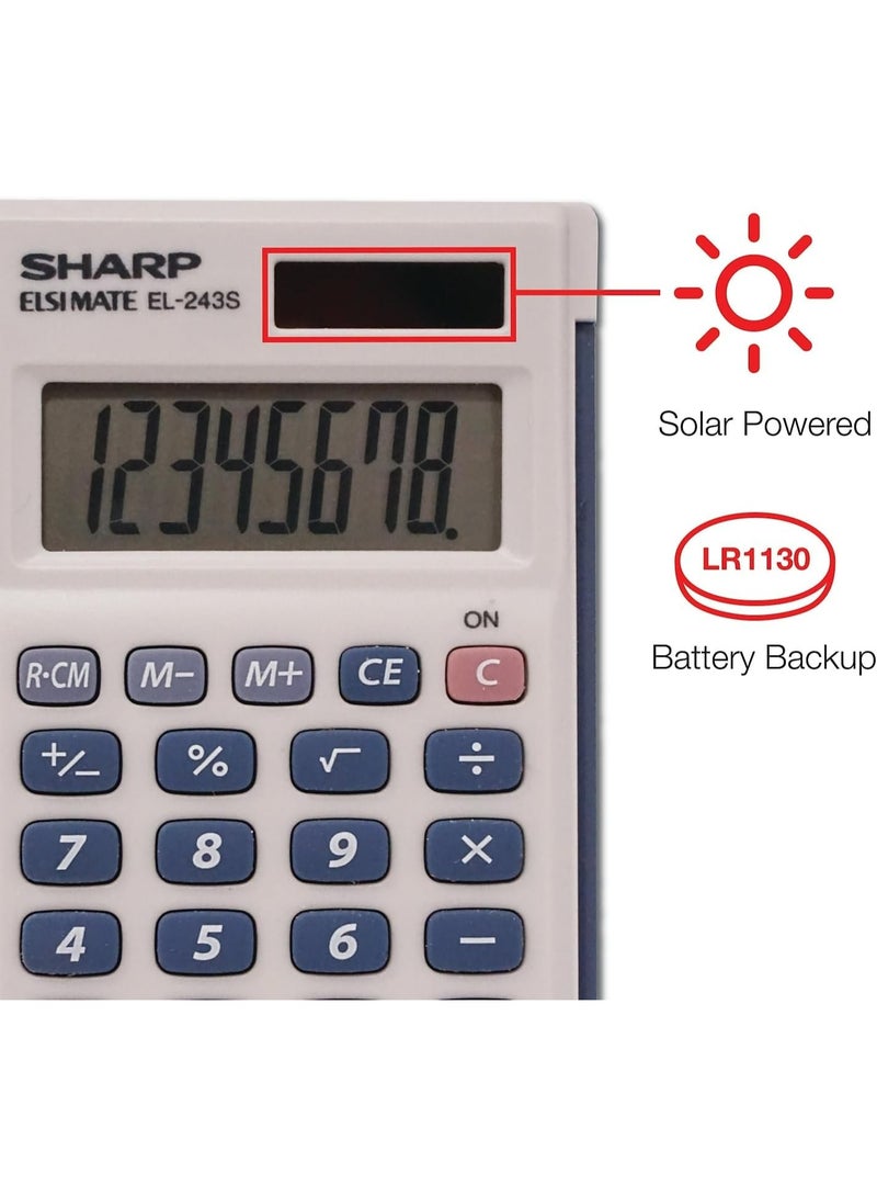 Sharp Electronics Dual 8-Digit Electric Calculator (EL-243S) - Image 3